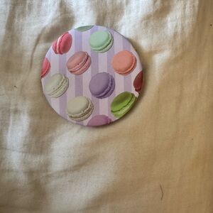 Macaron Patterned Compact Mirror